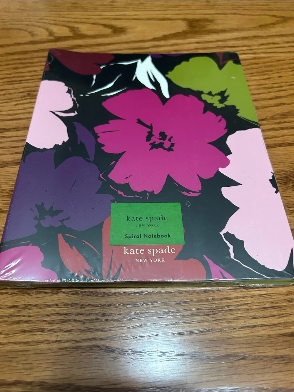 Kate Spade New York Painterly Blooms Spiral Notebook in Pink, Purple & Green NIP